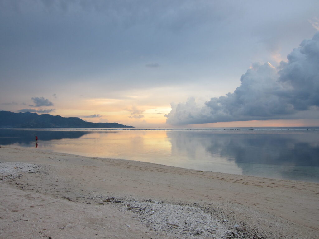 sunset in Gili Air, Indonesia