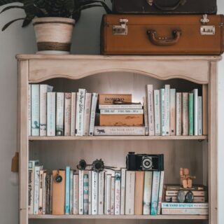 books on a shelf - pexels stock image