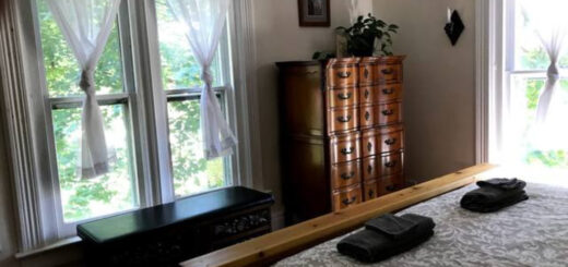 bedroom set up for airbnb