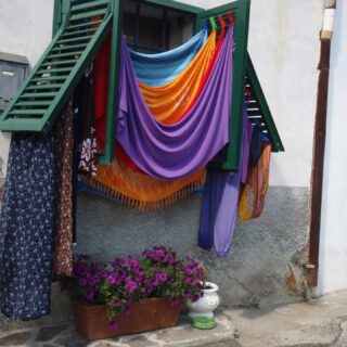 Colorful cloth in Calci