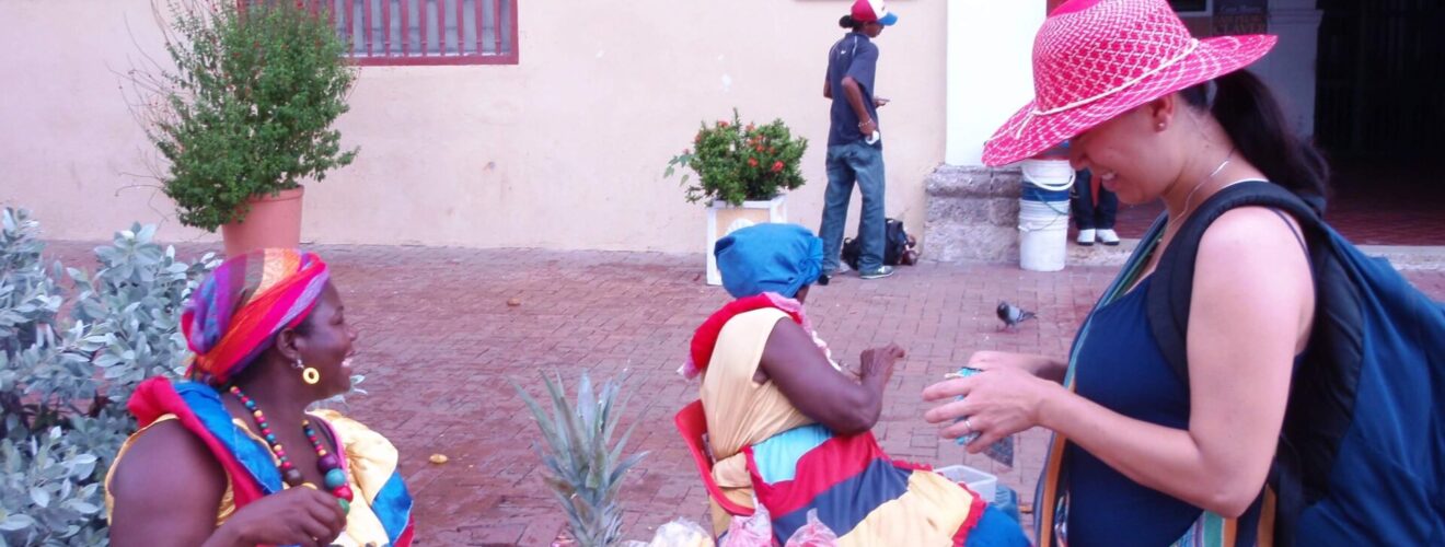 Buying fruit in Cartagena