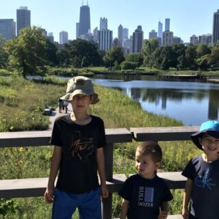 Chicago Skyline from Lincoln Park Zoo