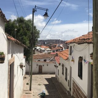 Sucre - small street overlooking city