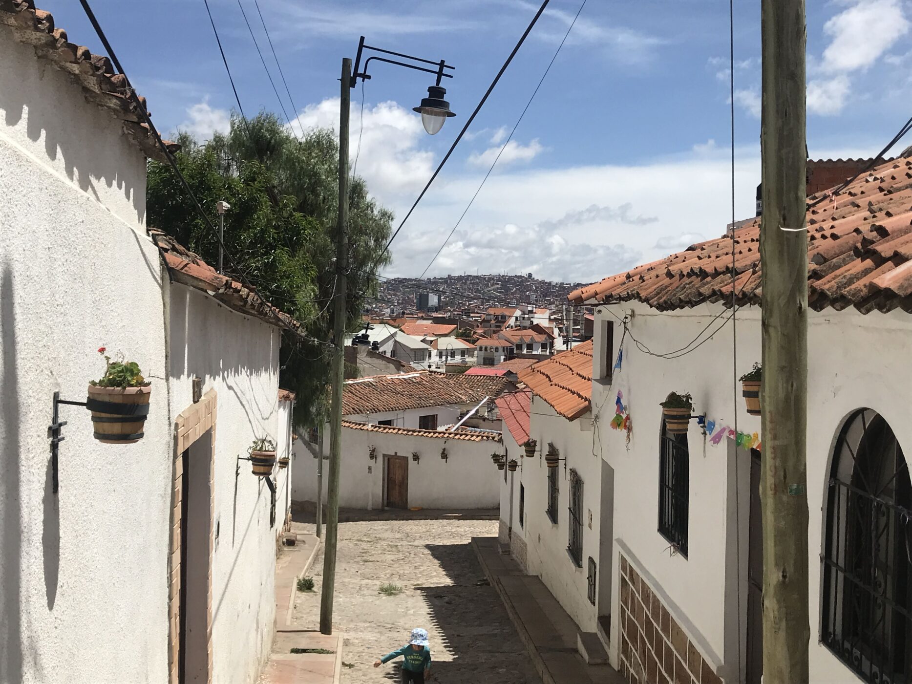 Sucre - small street overlooking city